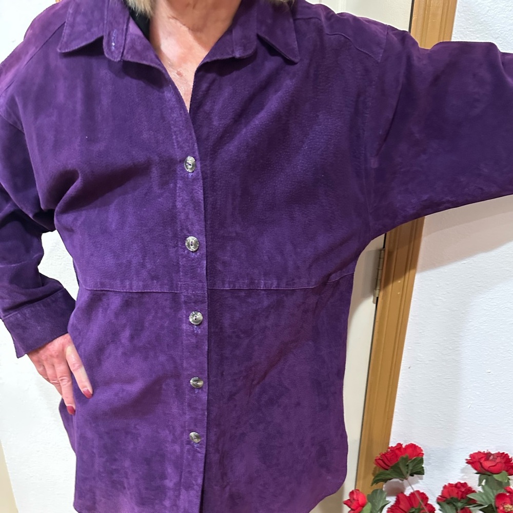 Purple Suede Women's Blazer